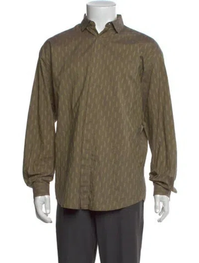 Pre-owned Versace Vintage 1980's Shirt In Gray