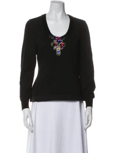 Pre-owned Versace Vintage 1980's Sweater In Black