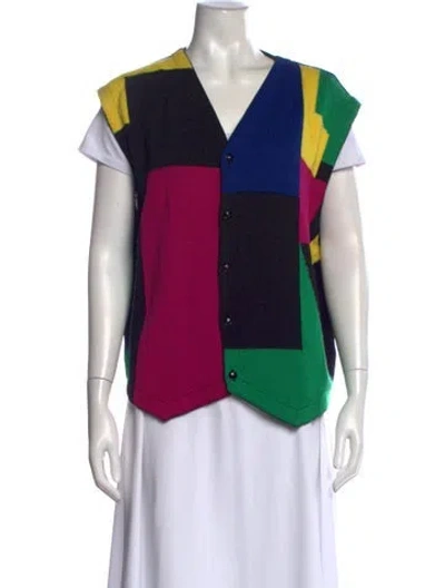 Pre-owned Versace Vintage 1980's Sweater Vest In Black