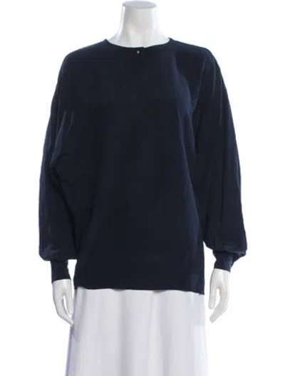 Pre-owned Versace Vintage 1980's Top In Blue