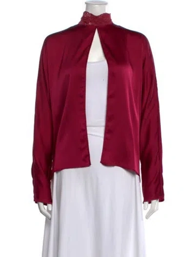 Pre-owned Versace Vintage 1980's Top In Burgundy