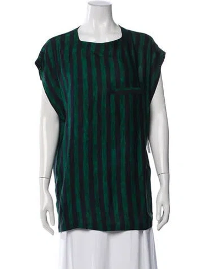 Pre-owned Versace Vintage 1980's Top In Green