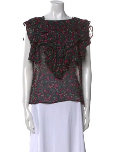 Pre-owned Versace Vintage 1980's Top In Red