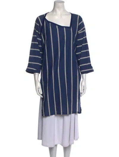 Pre-owned Versace Vintage 1980's Tunic In Blue