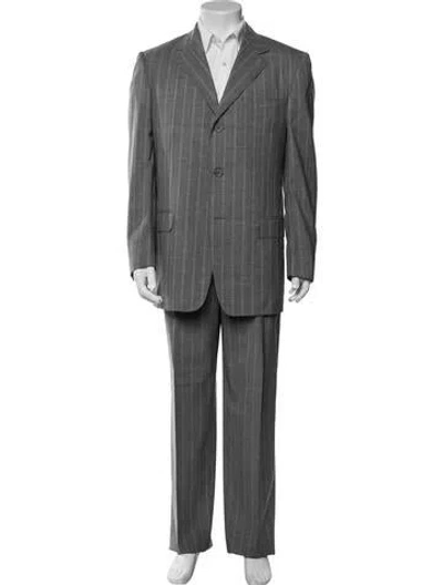 Pre-owned Versace Vintage 1980's Two-piece Suit In Grey