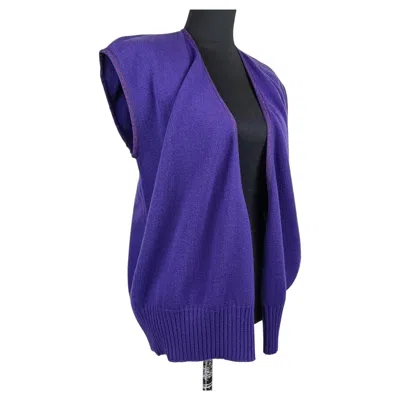 Pre-owned Versace Vintage 1980s Gianni  Purple Wool Vest For Callaghan