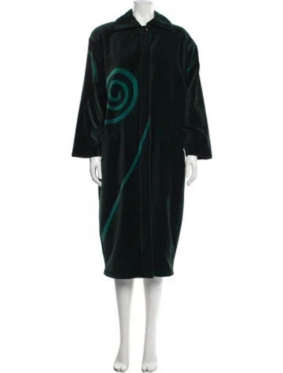 Pre-owned Versace Vintage 1985 Coat In Blue