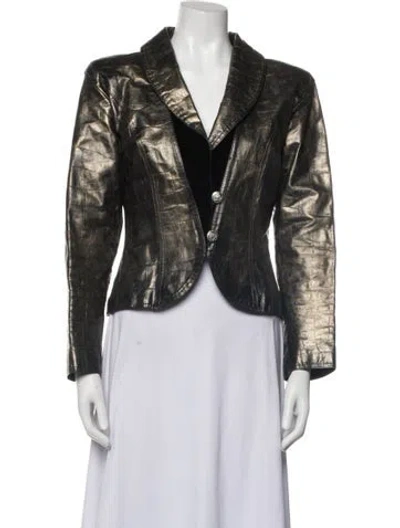 Pre-owned Versace Vintage 1986 Evening Jacket In Silver
