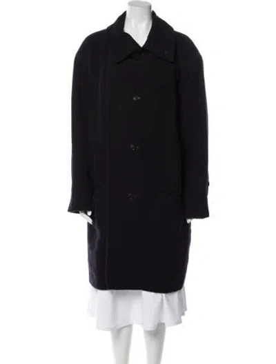 Pre-owned Versace Vintage 1987 Coat In Black