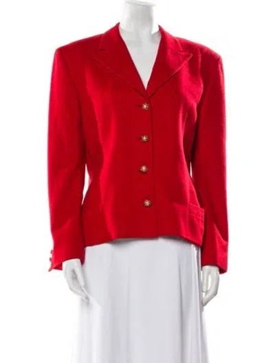 Pre-owned Versace Vintage 1988 Blazer In Red