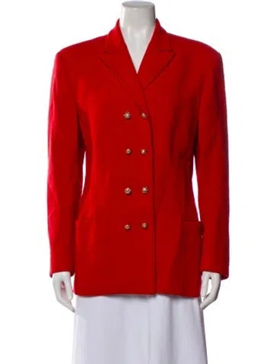 Pre-owned Versace Vintage 1988 Blazer In Red