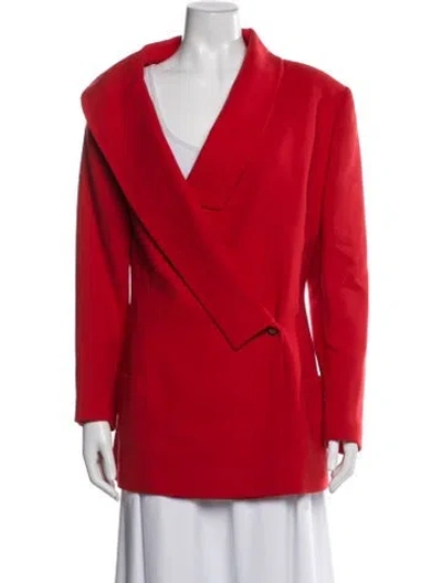 Pre-owned Versace Vintage 1988 Blazer In Red