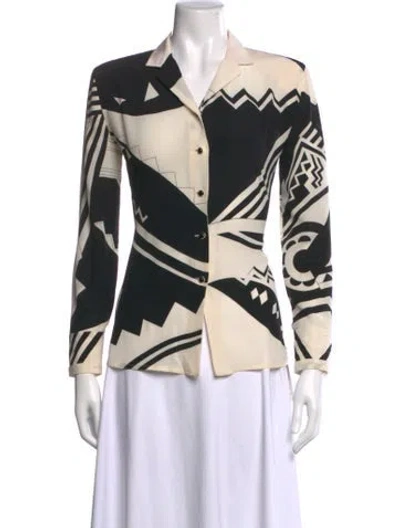 Pre-owned Versace Vintage 1988 Blouse In Black