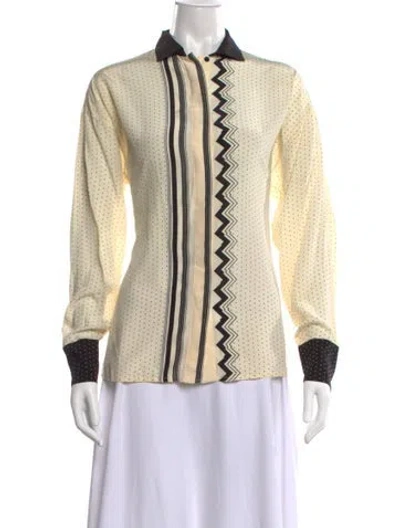 Pre-owned Versace Vintage 1988 Blouse In Black/neutrals