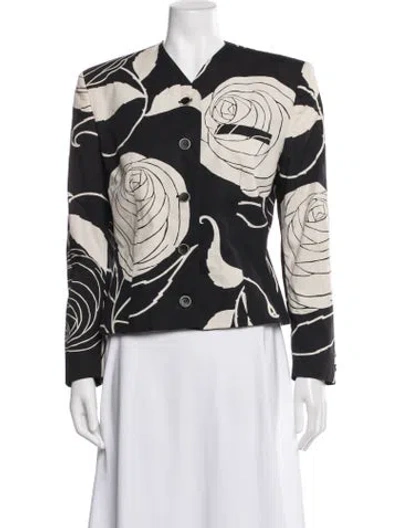 Pre-owned Versace Vintage 1988 Jacket In Black/white