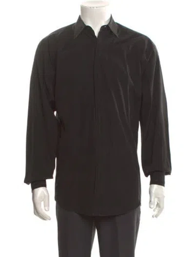 Pre-owned Versace Vintage 1988 Shirt In Black