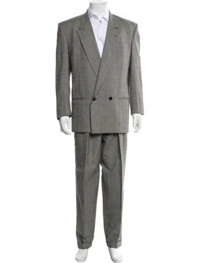 Pre-owned Versace Vintage 1988 Two-piece Suit In Gray