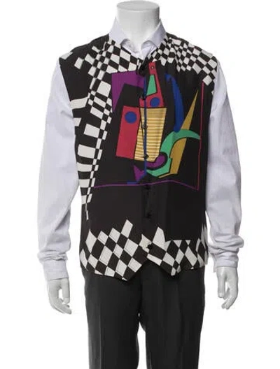 Pre-owned Versace Vintage 1989 Suit Vest In Multi