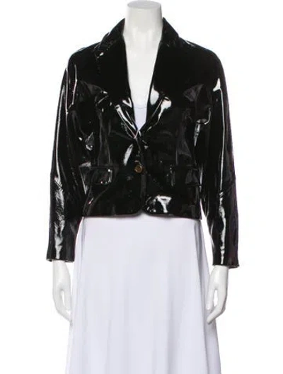 Pre-owned Versace Vintage 1990's Biker Jacket In Black