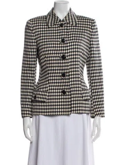 Pre-owned Versace Vintage 1990's Blazer In Black/neutrals