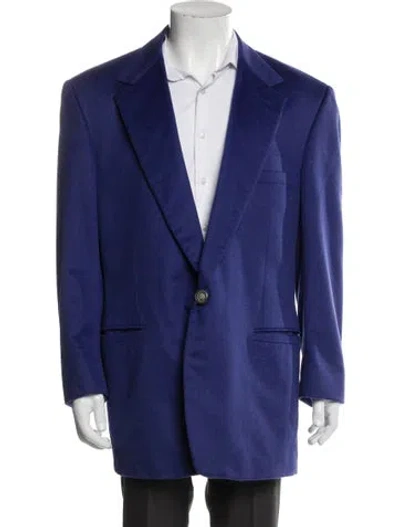 Pre-owned Versace Vintage 1990's Blazer In Blue