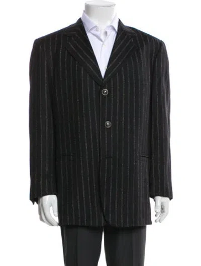 Pre-owned Versace Vintage 1990's Blazer In Blue