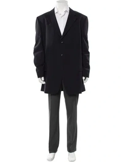 Pre-owned Versace Vintage 1990's Blazer In Blue