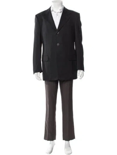 Pre-owned Versace Vintage 1990's Blazer In Blue