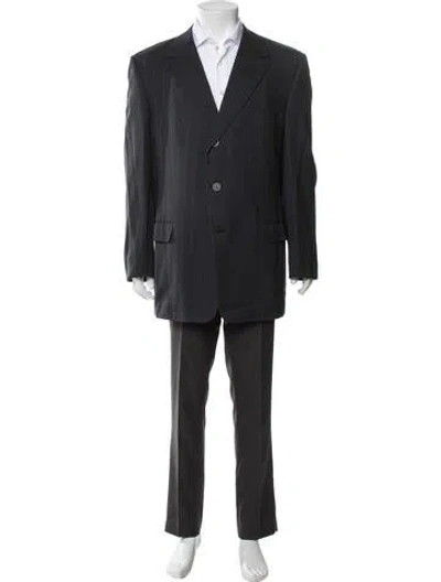 Pre-owned Versace Vintage 1990's Blazer In Blue