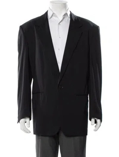 Pre-owned Versace Vintage 1990's Blazer In Blue