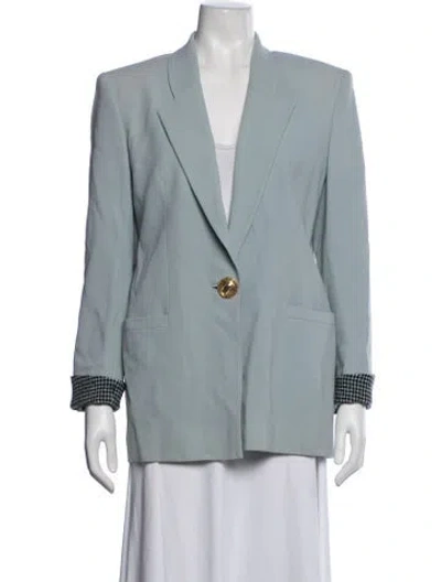 Pre-owned Versace Vintage 1990's Blazer In Blue