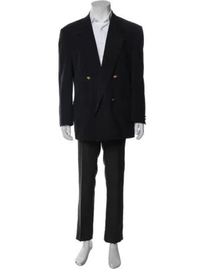 Pre-owned Versace Vintage 1990's Blazer In Blue