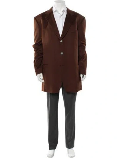 Pre-owned Versace Vintage 1990's Blazer In Brown