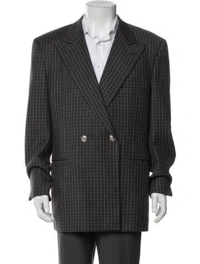 Pre-owned Versace Vintage 1990's Blazer In Gray