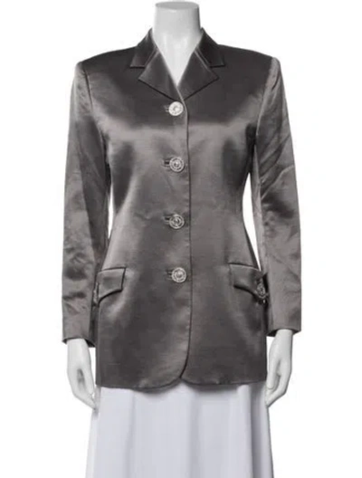 Pre-owned Versace Vintage 1990's Blazer In Gray