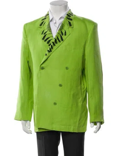 Pre-owned Versace Vintage 1990 Blazer In Green