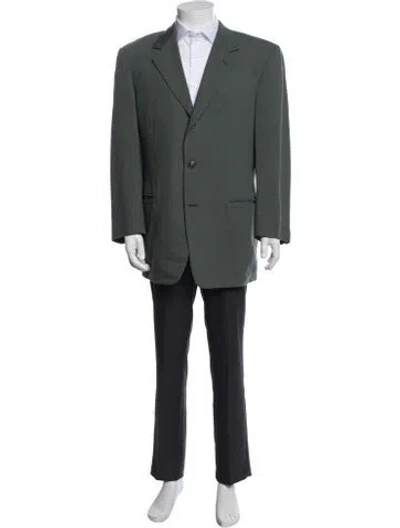 Pre-owned Versace Vintage 1990's Blazer In Green