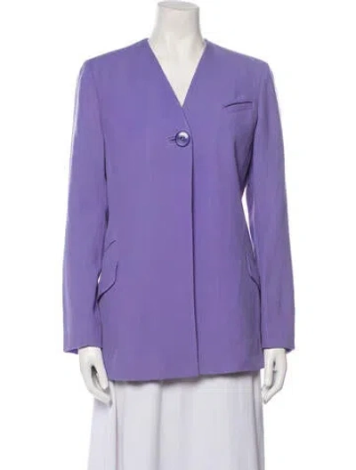 Pre-owned Versace Vintage 1990's Blazer In Purple