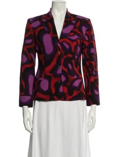 Pre-owned Versace Vintage 1990's Blazer In Purple