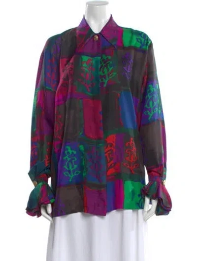 Pre-owned Versace Vintage 1990's Blouse In Multi