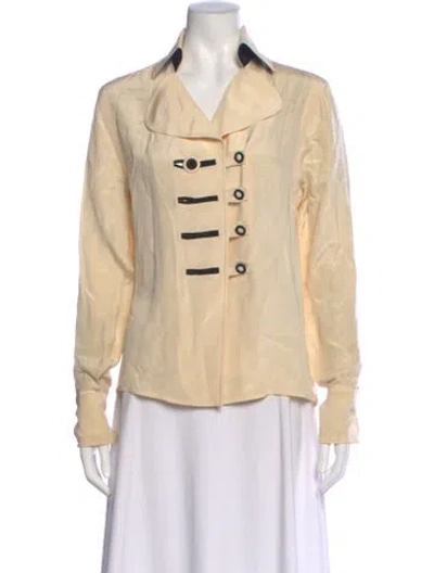 Pre-owned Versace Vintage 1990's Blouse In White