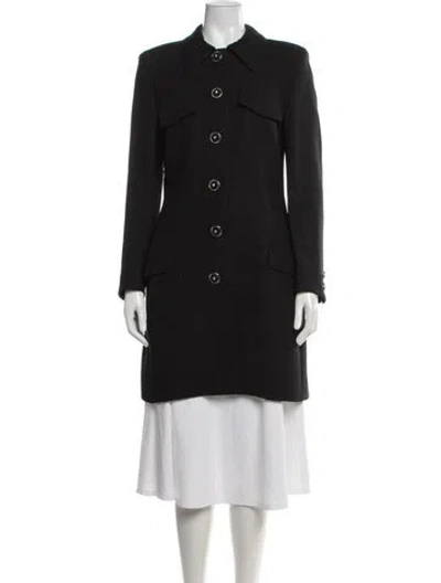 Pre-owned Versace Vintage 1990's Coat In Black