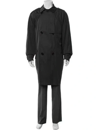 Pre-owned Versace Vintage 1990's Coat In Gray