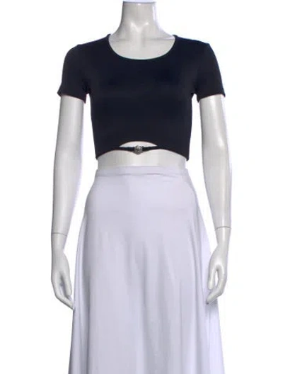 Pre-owned Versace Vintage 1990's Crop Top In Black