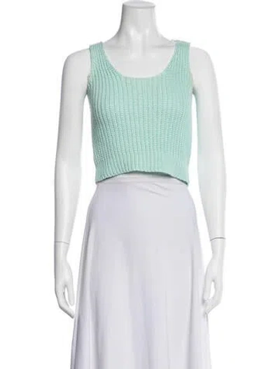 Pre-owned Versace Vintage 1990's Crop Top In Blue
