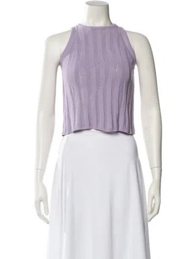 Pre-owned Versace Vintage 1990's Crop Top In Purple