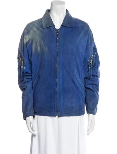 Pre-owned Versace Vintage 1990 Denim Jacket In Blue