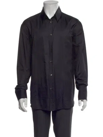 Pre-owned Versace Vintage 1990's Dress Shirt In Black