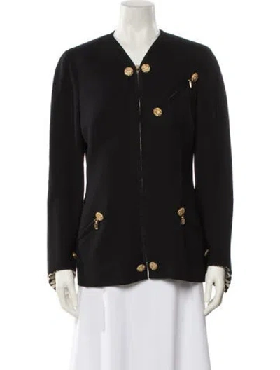 Pre-owned Versace Vintage 1990's Jacket In Black