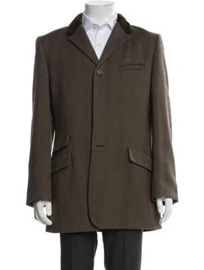Pre-owned Versace Vintage 1990's Jacket In Brown